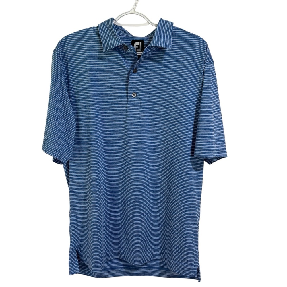 FootJoy FJ Men's Golf Polo Shirt - Medium - Blue Striped‎